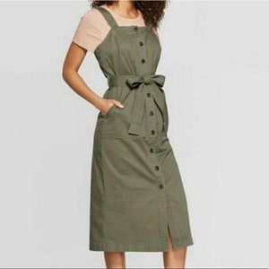 Universal Thread Button Down Midi Dress